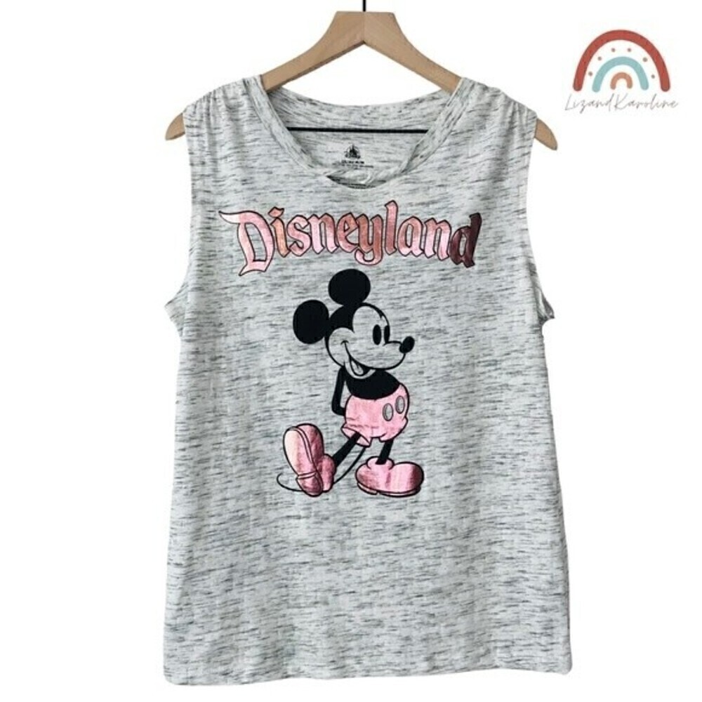 New! Disney Parks Disneyland Mickey Mouse Rose Gold Top
